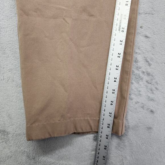 Gloria Vanderbilt Pants Womens 14 Tan Khaki High Rise Straight Leg Chino Stretch - Picture 11 of 13